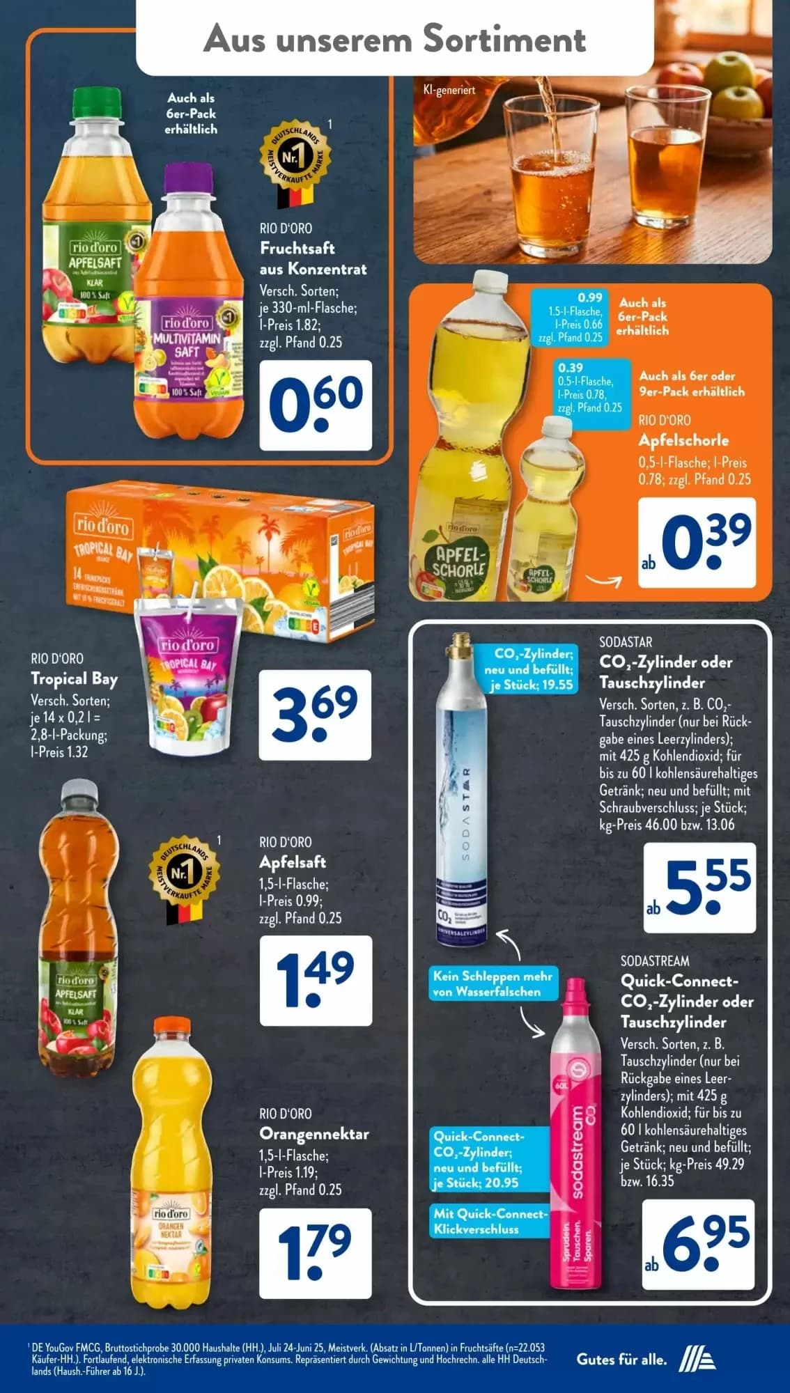 RIO D'ORO Apfelschorle 0,5-l-Flasche