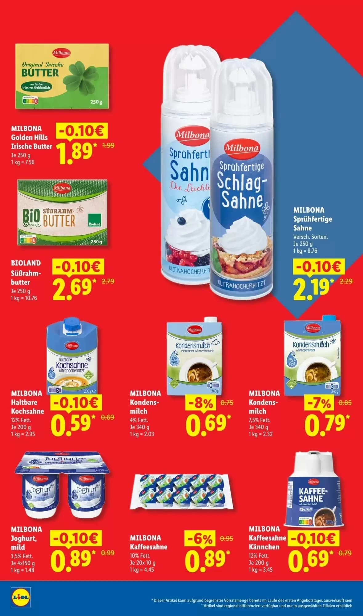 MILBONA Haltbare Kochsahne