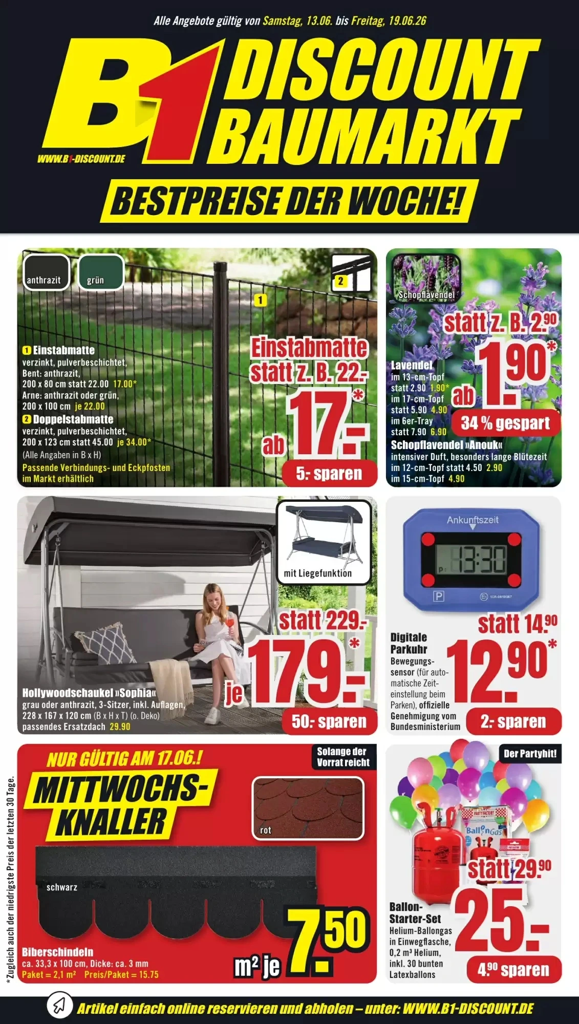 Titelseite B1 Discount Baumarkt
