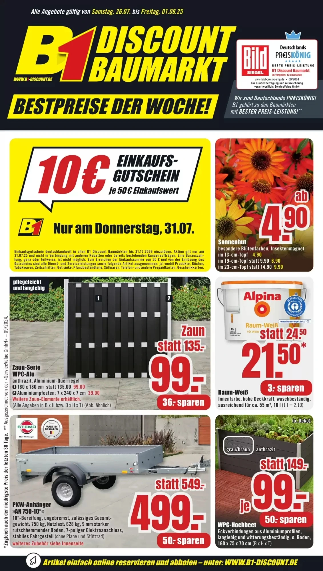 Titelseite B1 Discount Baumarkt