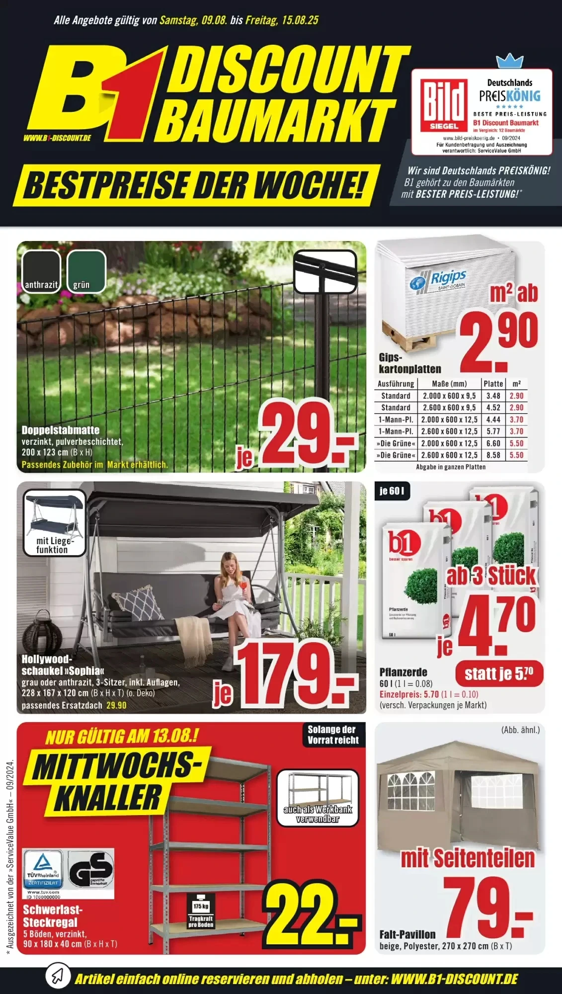 Titelseite B1 Discount Baumarkt