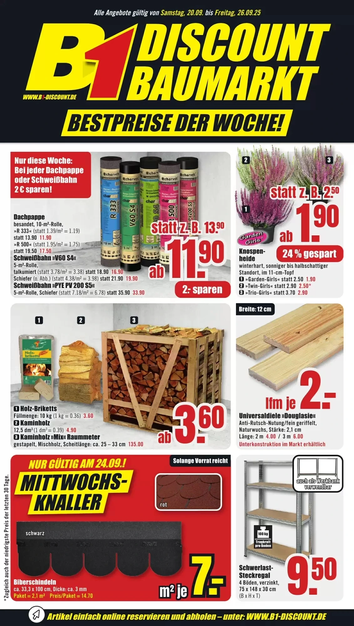Titelseite B1 Discount Baumarkt