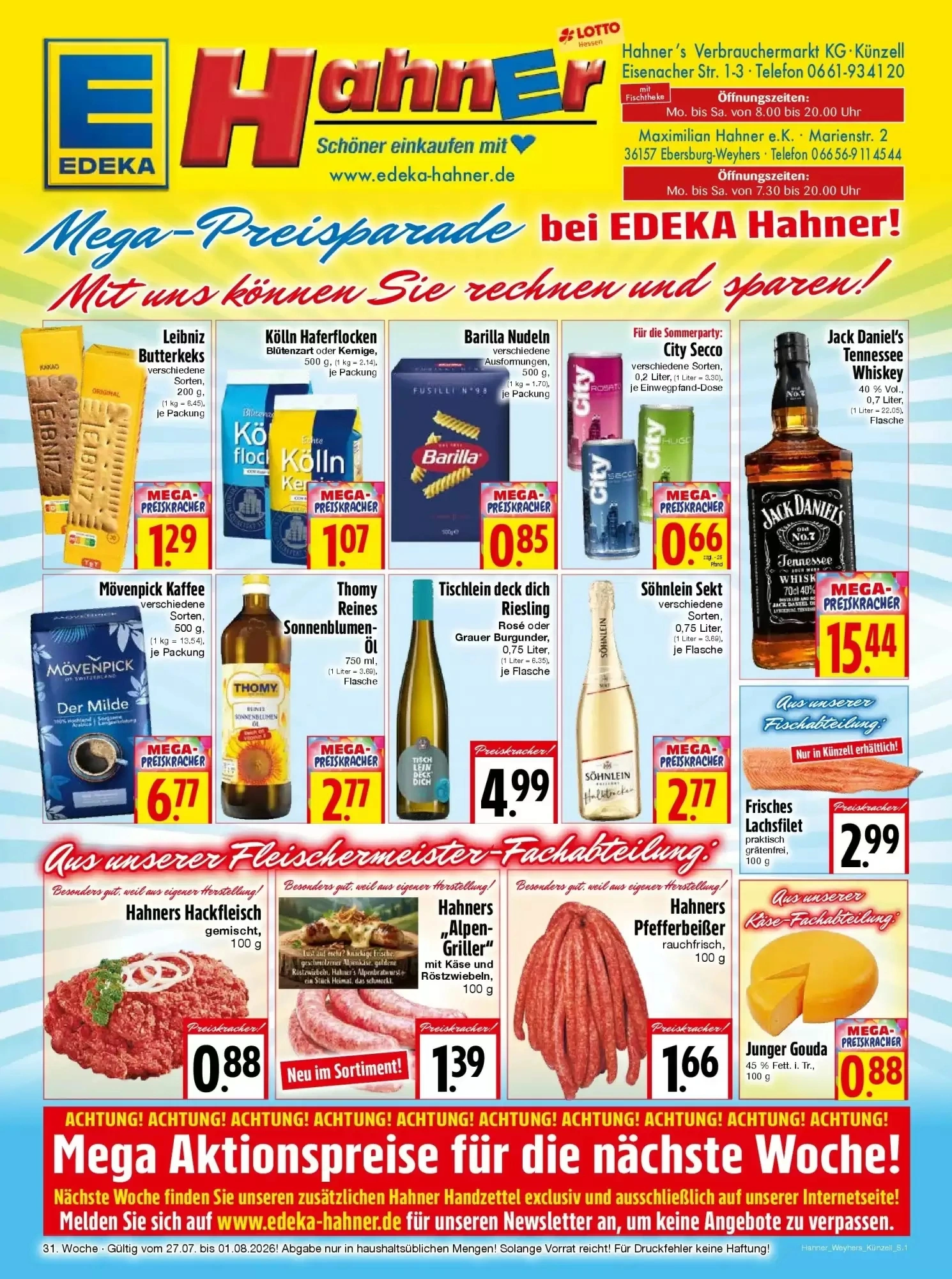 Titelseite EDEKA Hahner