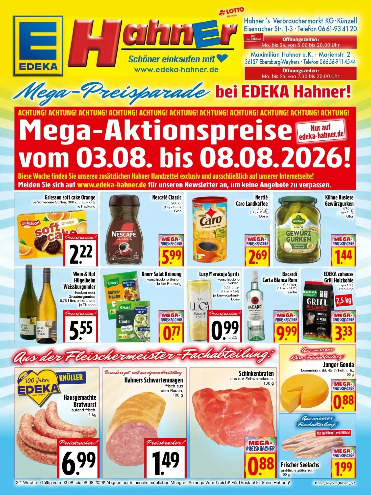 Titelseite EDEKA Hahner
