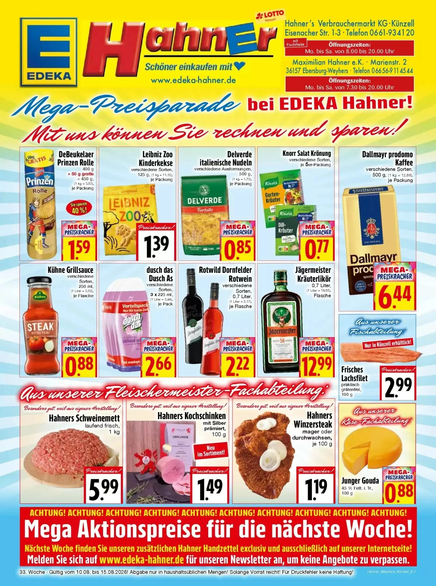 Titelseite EDEKA Hahner
