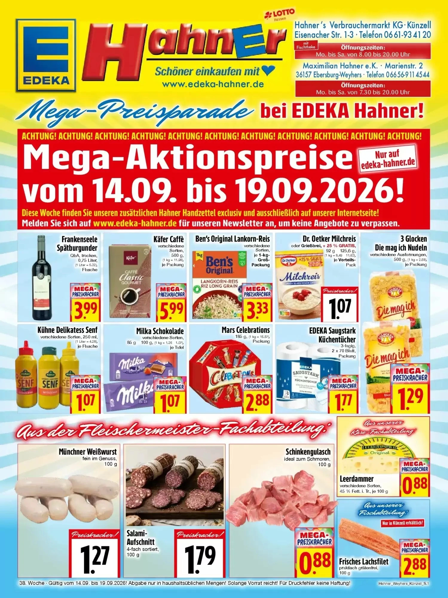 Titelseite EDEKA Hahner